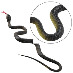 Serpent en caoutchouc réaliste de 45 cm, simulation d'anaconda, effrayant pour Halloween, pour effrayer les oiseaux, accessoires de farce, jouet de blague