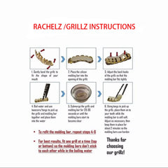 RACHELZ Hip Hop 8/6 dents de couleur noire Grillz Punk haut bas brillant bouchons de dents décor pour femmes hommes bijoux Halloween Cosplay