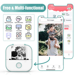 Phomemo T02 Portable Mini Wireless Thermal Pocket Printer Self-adhesive Stickers Use for DIY,Journal Sticker impresora portátil