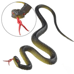 Serpent en caoutchouc réaliste de 45 cm, simulation d'anaconda, effrayant pour Halloween, pour effrayer les oiseaux, accessoires de farce, jouet de blague