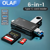 OLAF OTG SD Card Reader Flash Drive Smart Memory Card Reader Type C Cardreader Type C Adapter USB2.0 TF Card Adapter Micro
