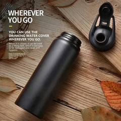 1-15 pièces Portable en acier inoxydable vélo bouteille d'eau droite boire en plein air sport voyage bouilloire bouteille d'eau en métal