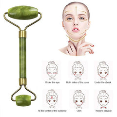 Rouleau de jade facial et gua sha naturel – Massage et soin du visage