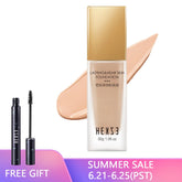HEXZE Moisturizing Foundation Liquid Makeup Moisture Dewy Smooth Pore Coverage Normal Dry Skin Long Wear