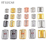 2pcs/lot silver gold Rectangle Tape Closure Hook & Clasp Rhinestone bra buckle Waist Extenders Sewing On Clothes Bra Clip Hook