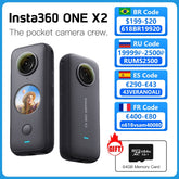 Caméra 360° Insta360 One X2 5.7K – Étanche 10 m, panoramique sport