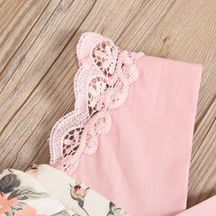 Ensemble 2 pièces bébé fille – Body fleuri et tutu avec bandeau