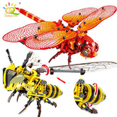 Jeu de construction Huiqibao insectes – Libellule et guêpe, briques techniques