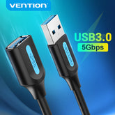 Câble d'extension USB 3.0 Vention – Compatible TV, SSD, Xbox, PC, laptop