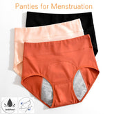 Culotte menstruelle coton taille haute lavable – Protection flux léger