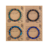 Men Bracelet 8mm Natural Hematite Tiger Eye Bead Classic Pack Healing Stone Bracelets For Couple New Year Gift Pulsera de hombre
