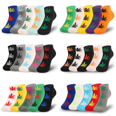 Lot de 5 paires de chaussettes fantaisie homme – Style Harajuku casual