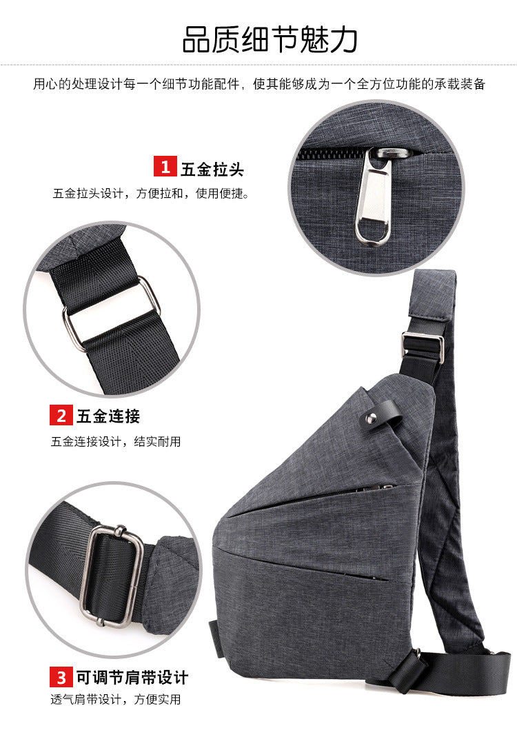 Sac Bandoulière Homme Nylon – Grande Capacité, Léger