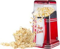 Machine à Pop-Corn, Pop-Corn en 3 Minutes, Sans Matières Grasses, Circulation d'Air Chaud, Puissance 1200W
