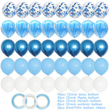 1st Happy Birthday Blue Silver Balloons Foil Number Balloons Banner First Baby Boy Party Decorations My 1 One Year Supplies