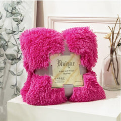 Fur Blanket Super Soft Fuzzy Elegant Cozy Bed Sofa Bedspread Long Shaggy Warm Bedding Sheet Fluffy Fur Throw Blanket
