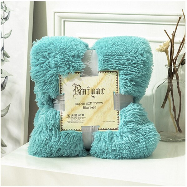 Fur Blanket Super Soft Fuzzy Elegant Cozy Bed Sofa Bedspread Long Shaggy Warm Bedding Sheet Fluffy Fur Throw Blanket