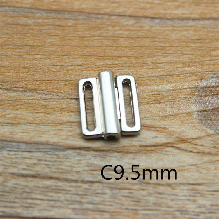 10pcs/lot 9mm-25mm Silver Metal Clasp Buckle Fasteners For Clothes Bra Bikini Sewing Accessories