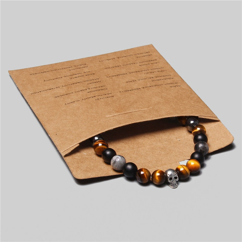 Bracelet Hématite Œil de Tigre - Pierre Naturelle Couple
