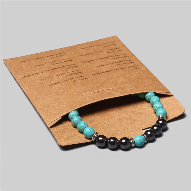 Bracelet Hématite Œil de Tigre - Pierre Naturelle Couple