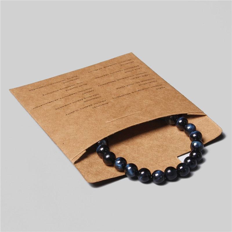 Bracelet Hématite Œil de Tigre - Pierre Naturelle Couple