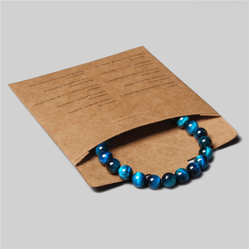 Bracelet Hématite Œil de Tigre - Pierre Naturelle Couple