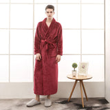 Plus Size 3XL Men Robe Winter Flannel Soft Kimono Gown Lovers Ultra Large Long Bathrobe Nightwear Thick Warm Women Sleepwear