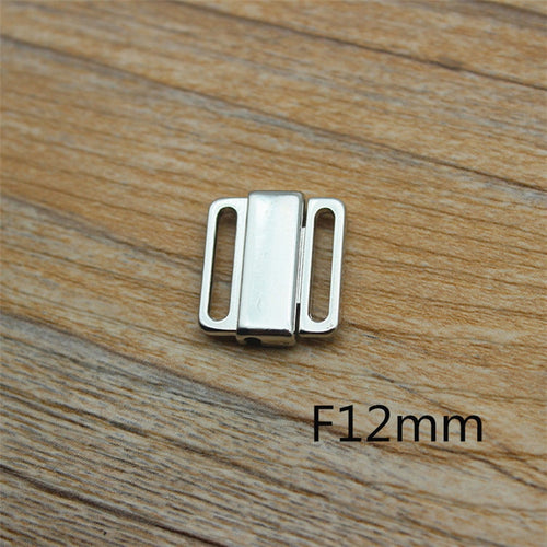 10pcs/lot 9mm-25mm Silver Metal Clasp Buckle Fasteners For Clothes Bra Bikini Sewing Accessories