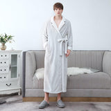 Plus Size 3XL Men Robe Winter Flannel Soft Kimono Gown Lovers Ultra Large Long Bathrobe Nightwear Thick Warm Women Sleepwear