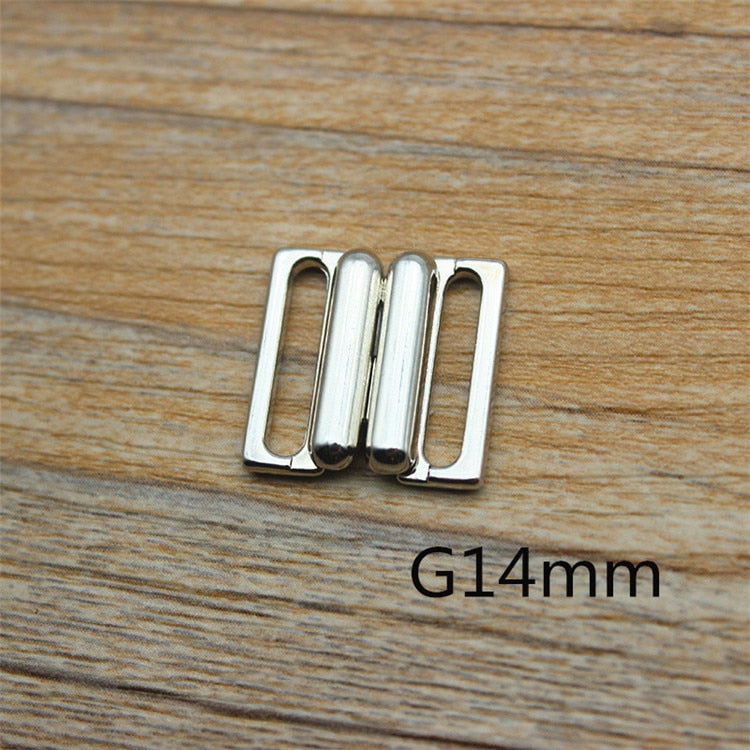 10pcs/lot 9mm-25mm Silver Metal Clasp Buckle Fasteners For Clothes Bra Bikini Sewing Accessories