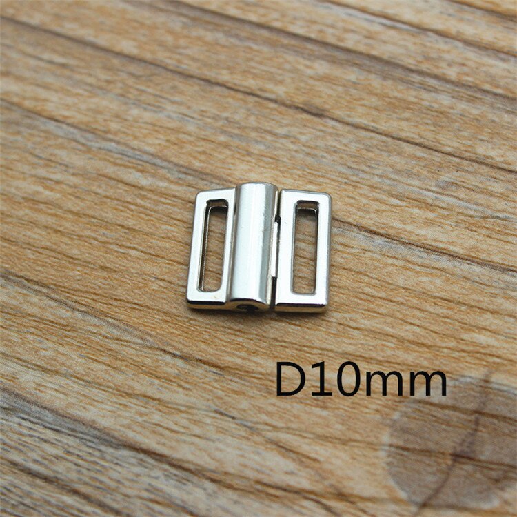 10pcs/lot 9mm-25mm Silver Metal Clasp Buckle Fasteners For Clothes Bra Bikini Sewing Accessories