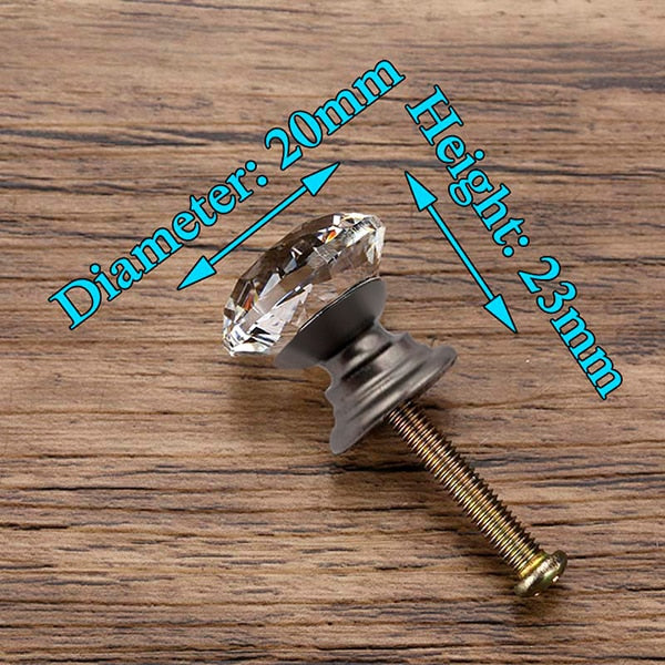 Poignées Cristal Diamant KAK - Meuble et Placard