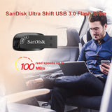 100% Original SanDisk USB 3.0 USB Flash Drive CZ410 32GB 64GB 128GB 256GB Pen Drive Memory Stick Black U Disk Mini Pendrive