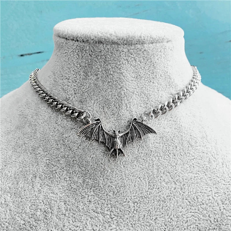 Collier Chaîne Chauve-Souris - Gothique Halloween Femme