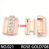 2pcs/lot silver gold Rectangle Tape Closure Hook &amp; Clasp Rhinestone bra buckle Waist Extenders Sewing On Clothes Bra Clip Hook