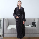 Plus Size 3XL Men Robe Winter Flannel Soft Kimono Gown Lovers Ultra Large Long Bathrobe Nightwear Thick Warm Women Sleepwear