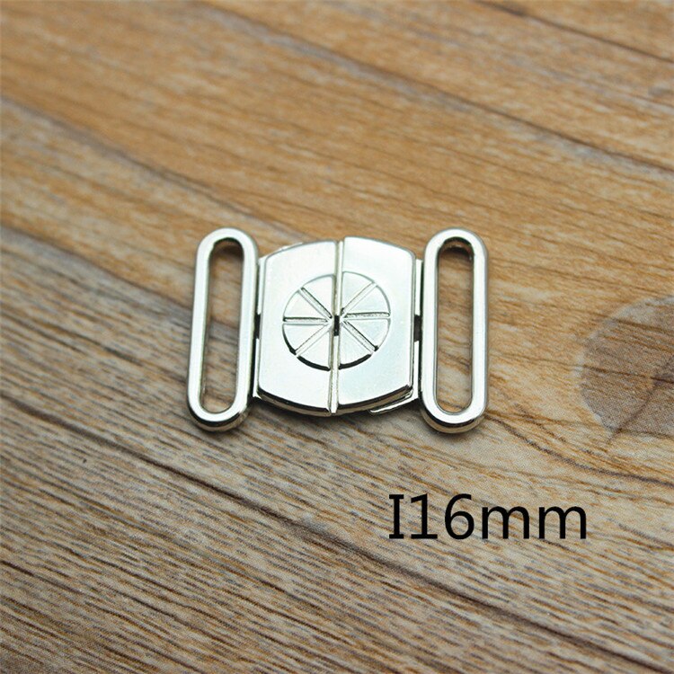 10pcs/lot 9mm-25mm Silver Metal Clasp Buckle Fasteners For Clothes Bra Bikini Sewing Accessories