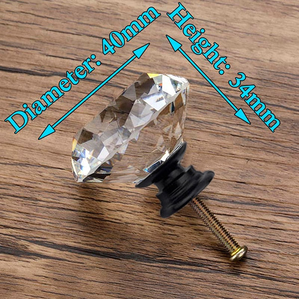 Poignées Cristal Diamant KAK - Meuble et Placard