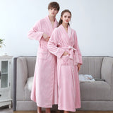 Plus Size 3XL Men Robe Winter Flannel Soft Kimono Gown Lovers Ultra Large Long Bathrobe Nightwear Thick Warm Women Sleepwear