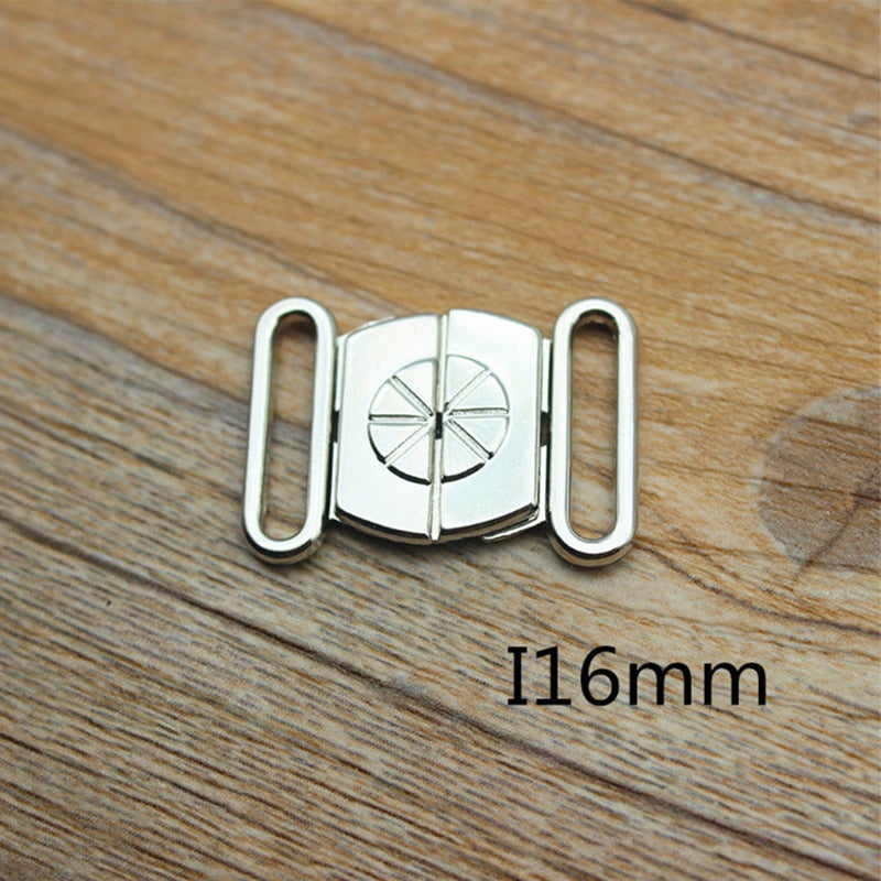 10pcs/lot 9mm-25mm Silver Metal Clasp Buckle Fasteners For Clothes Bra Bikini Sewing Accessories