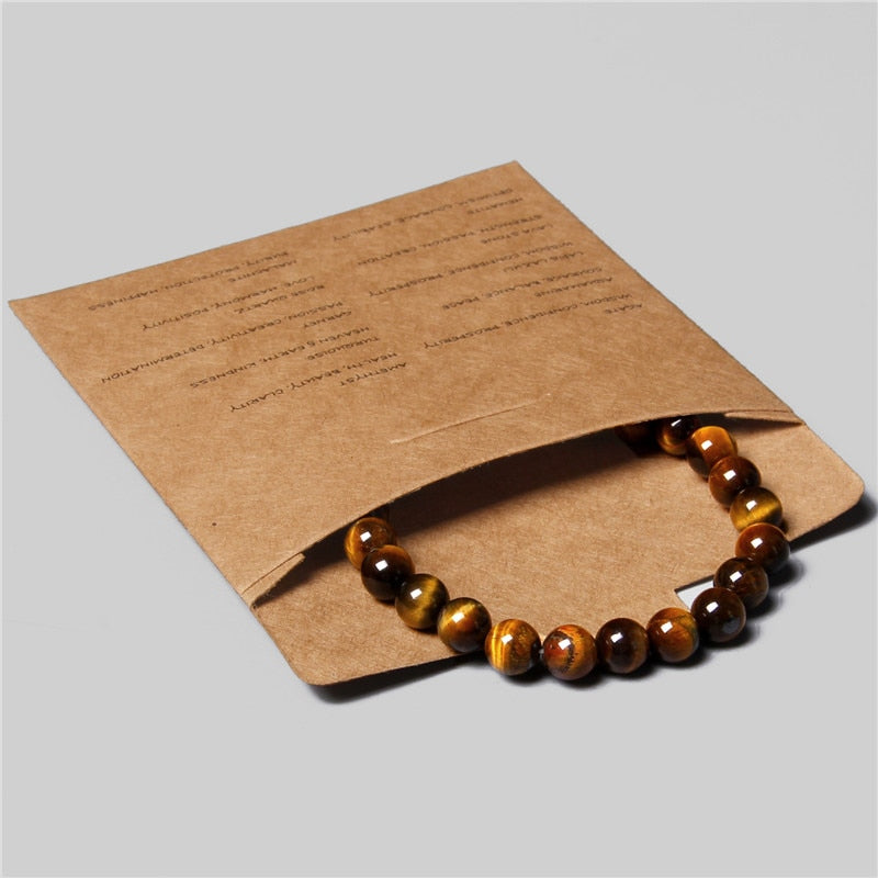 Bracelet Hématite Œil de Tigre - Pierre Naturelle Couple