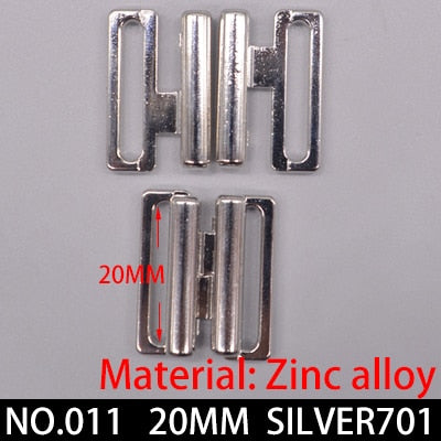 2pcs/lot silver gold Rectangle Tape Closure Hook &amp; Clasp Rhinestone bra buckle Waist Extenders Sewing On Clothes Bra Clip Hook