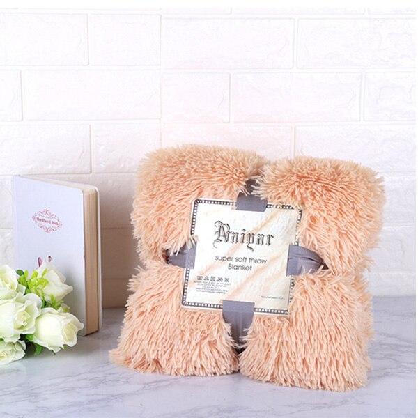 Fur Blanket Super Soft Fuzzy Elegant Cozy Bed Sofa Bedspread Long Shaggy Warm Bedding Sheet Fluffy Fur Throw Blanket