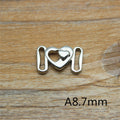 10pcs/lot 9mm-25mm Silver Metal Clasp Buckle Fasteners For Clothes Bra Bikini Sewing Accessories