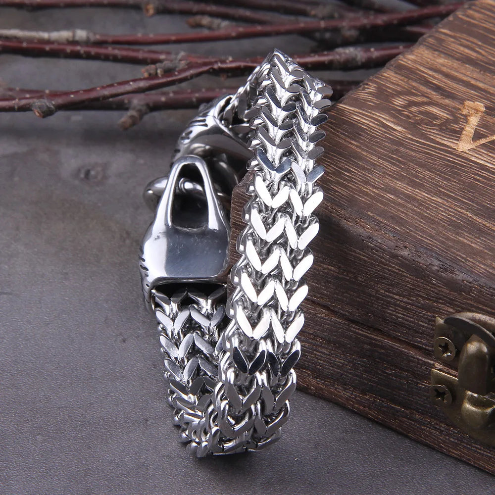 Bracelet en Acier Inoxydable Look Punk et Avant-Gardiste pour Hommes™ chez Andunian