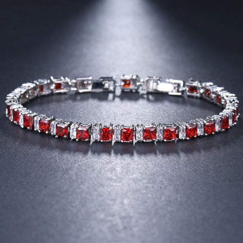 Bracelet Tennis Zircon EMMAYA - Bleu Clair Femme