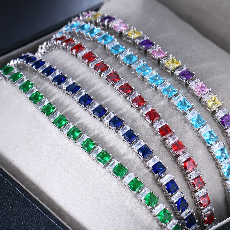 Bracelet Tennis Zircon EMMAYA - Bleu Clair Femme
