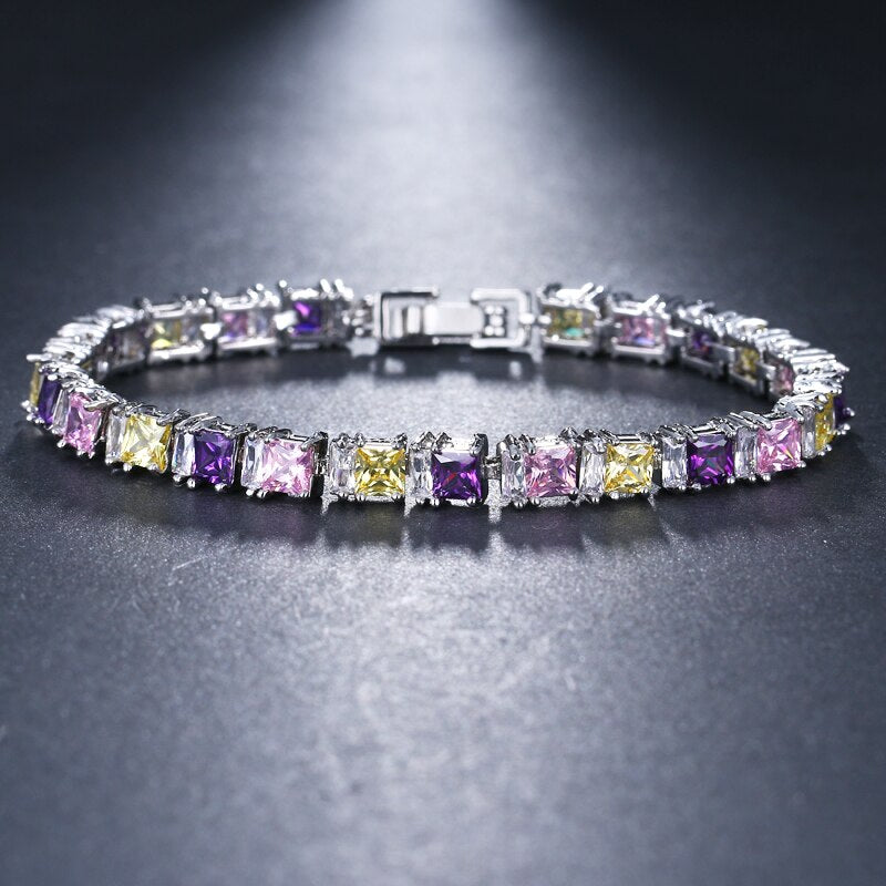 Bracelet Tennis Zircon EMMAYA - Bleu Clair Femme