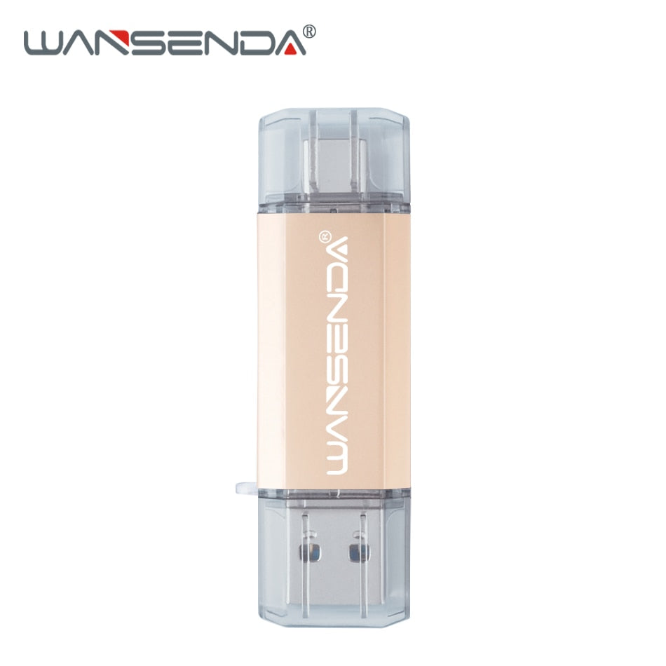 Wansenda OTG 3 in 1 USB Flash Drives USB3.0 &amp; Type-C &amp; Micro USB 512GB 256GB 128GB 64GB 32GB 16GB Pendrives Pen Drive Cle USB