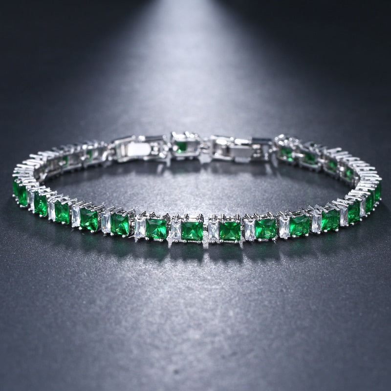 Bracelet Tennis Zircon EMMAYA - Bleu Clair Femme